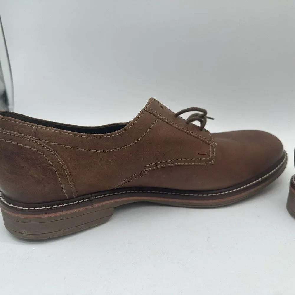 Mephisto AirRelax Brown Leather Cap Toe Oxfords‎ Size 10.5 US Dress Shoes